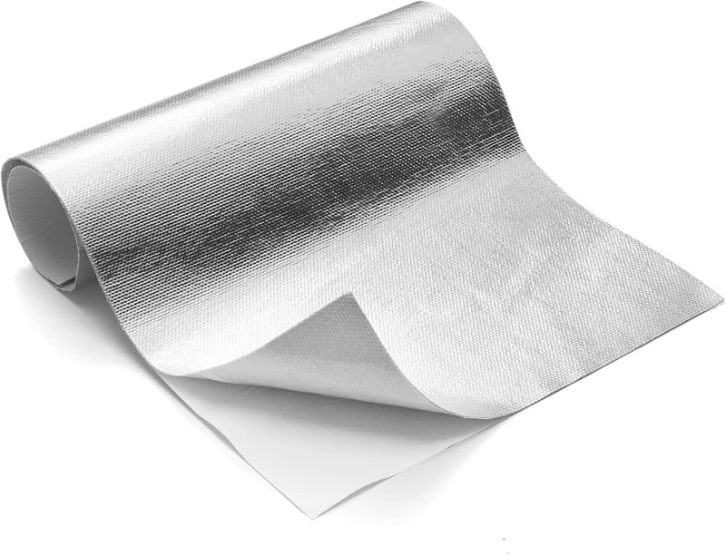 FLASLD Aluminized Heat Shield Thermal Barrier Adhesive Backed Heat Blanket 24'' X 24'', Protect Parts and Components from Damaging Radiant Heat - Image 1